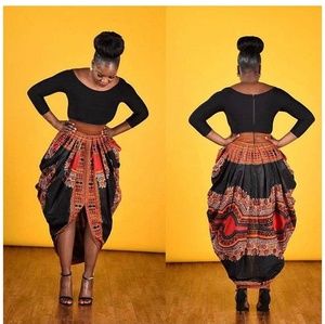 Small Long Sleeve Black African Print Dress